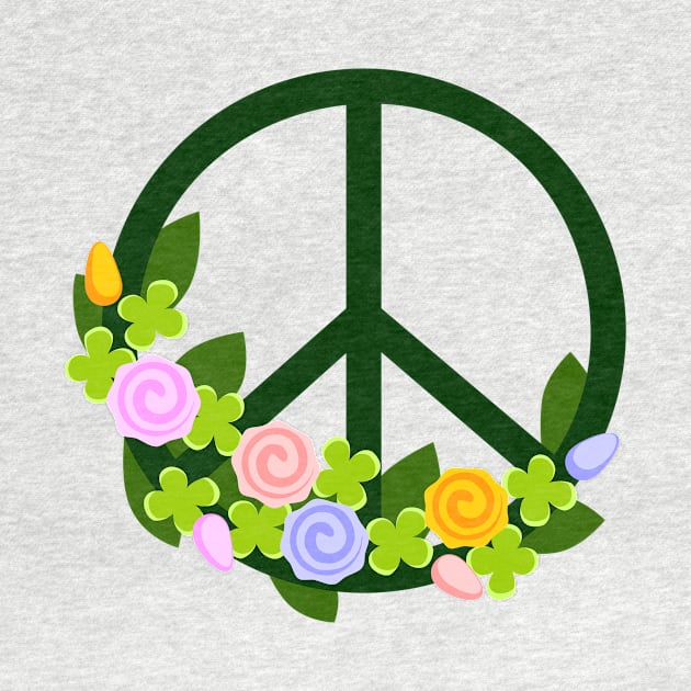 Green peace sign by Montanescu